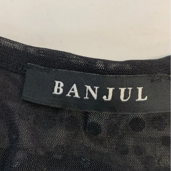 New Banjul Black and Silver Long Sleeve Bodycon DressBan High Quality! - Picture 5 of 6